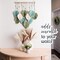 acramé Wall Hanging Leaves – Large Handmade Boho Feather-Style Yarn Tapestry, Chic Leaf Décor for Nursery, Bedroom, or Living Room, 17 × 22 Inches (Green, Sage Green & Beige)